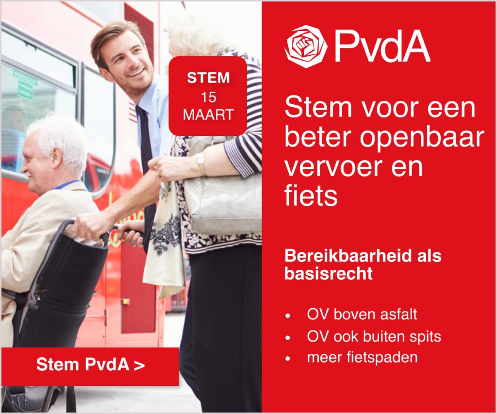 Stem PvdA voor een beter openbaar vervoer en fiets